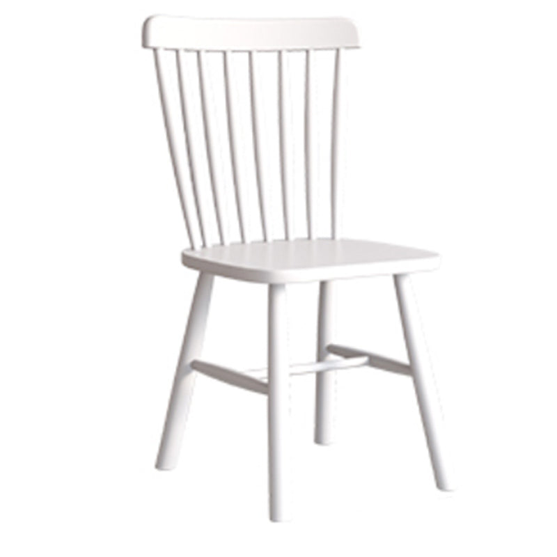 White Dining Table Set 1/5/7 Pcs Rubberwood Solid Wood Dining Table and Chairs