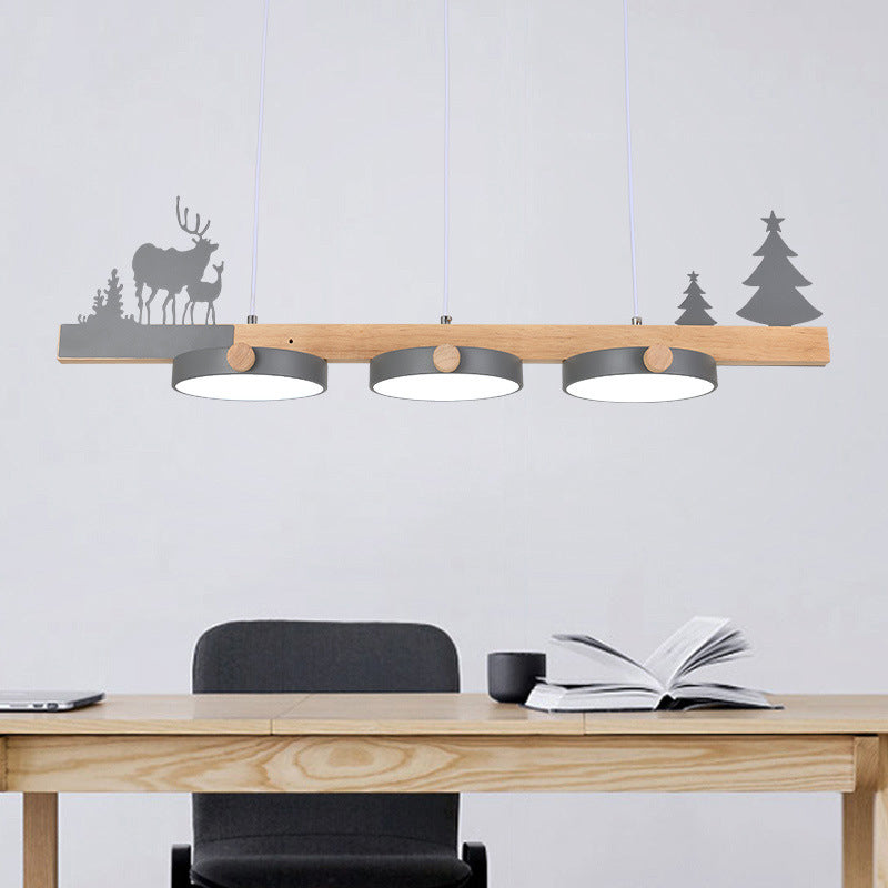Contemporary Island Light Colorful LED Pendant Lighting Fixture for Dining Room