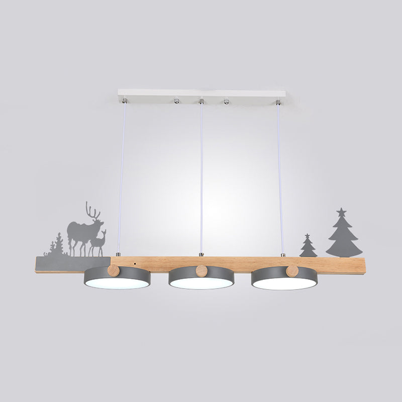 Contemporary Island Light Colorful LED Pendant Lighting Fixture for Dining Room