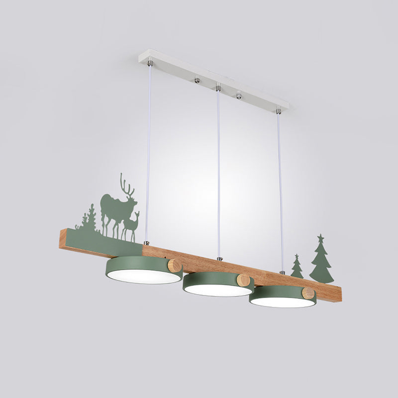 Contemporary Island Light Colorful LED Pendant Lighting Fixture for Dining Room