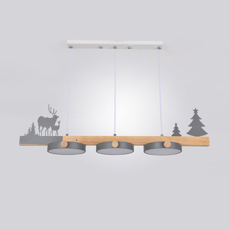 Contemporary Island Light Colorful LED Pendant Lighting Fixture for Dining Room