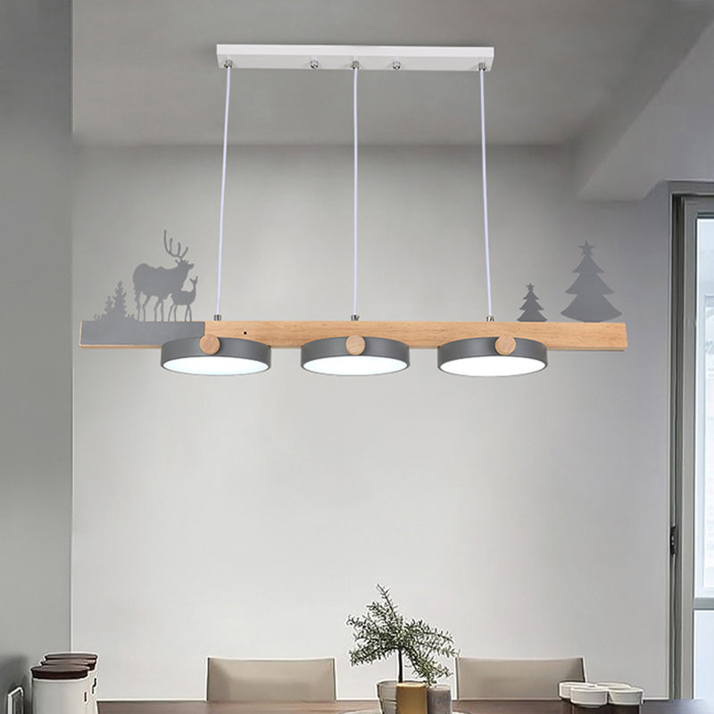 Contemporary Island Light Colorful LED Pendant Lighting Fixture for Dining Room