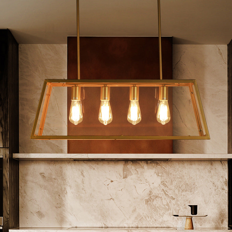 Industrial Island Light Simple Metal Pendant Lighting Fixture for Dining Room