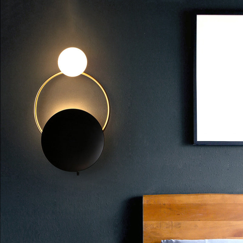 Modern Unique Shape Wall Lighting Fixtures Metal Flush Mount Wall Sconce for Dining Room