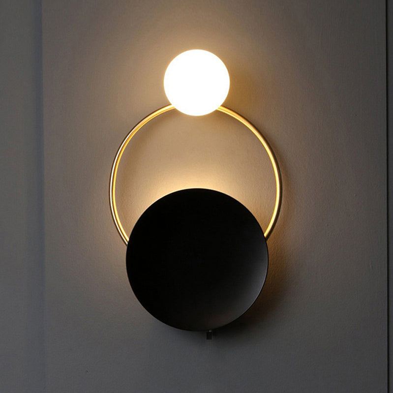 Modern Unique Shape Wall Lighting Fixtures Metal Flush Mount Wall Sconce for Dining Room