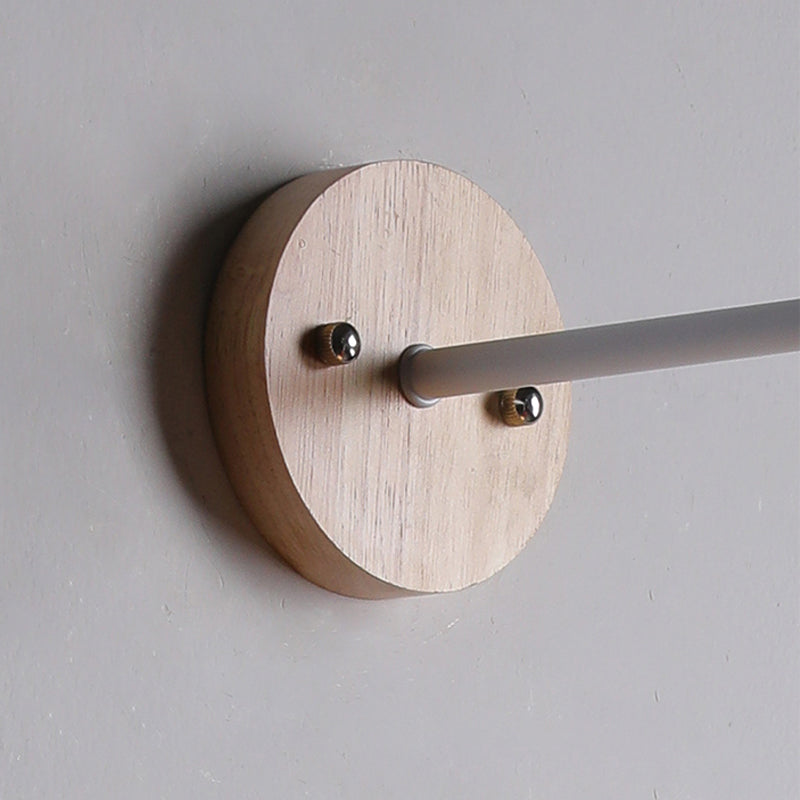 Modern Style Cone Shade Wall Light Wood 1 Light Sconces for Bedroom