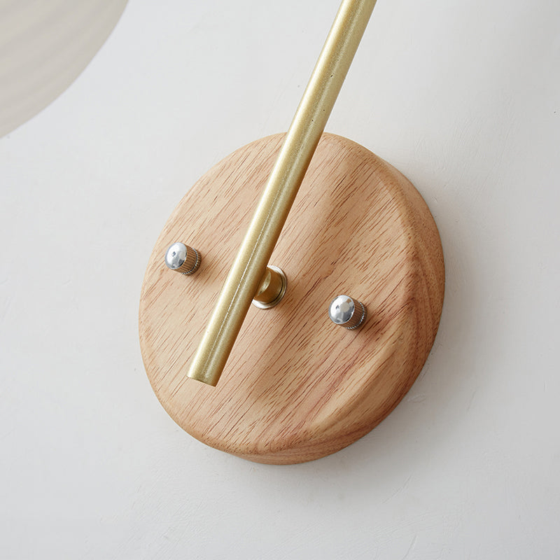 Modern Style Wall Light Wood 1 Light Sconces in White for Bedroom