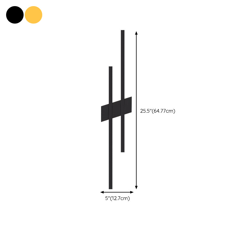 Minimalism Brass Wall Sconce Linear LED Sconce Lighting for Living Room