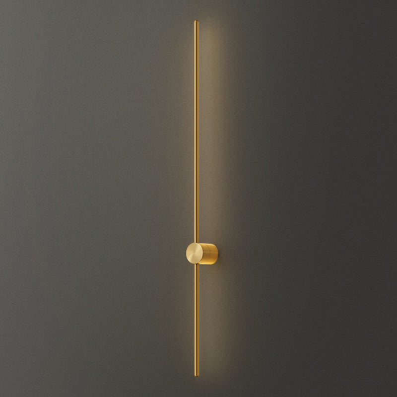 Minimalism LED Wall Sconce Thin-Line Sconce Lighting with Brass for Living Room