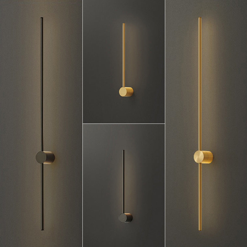 Minimalism LED Wall Sconce Thin-Line Sconce Lighting with Brass for Living Room