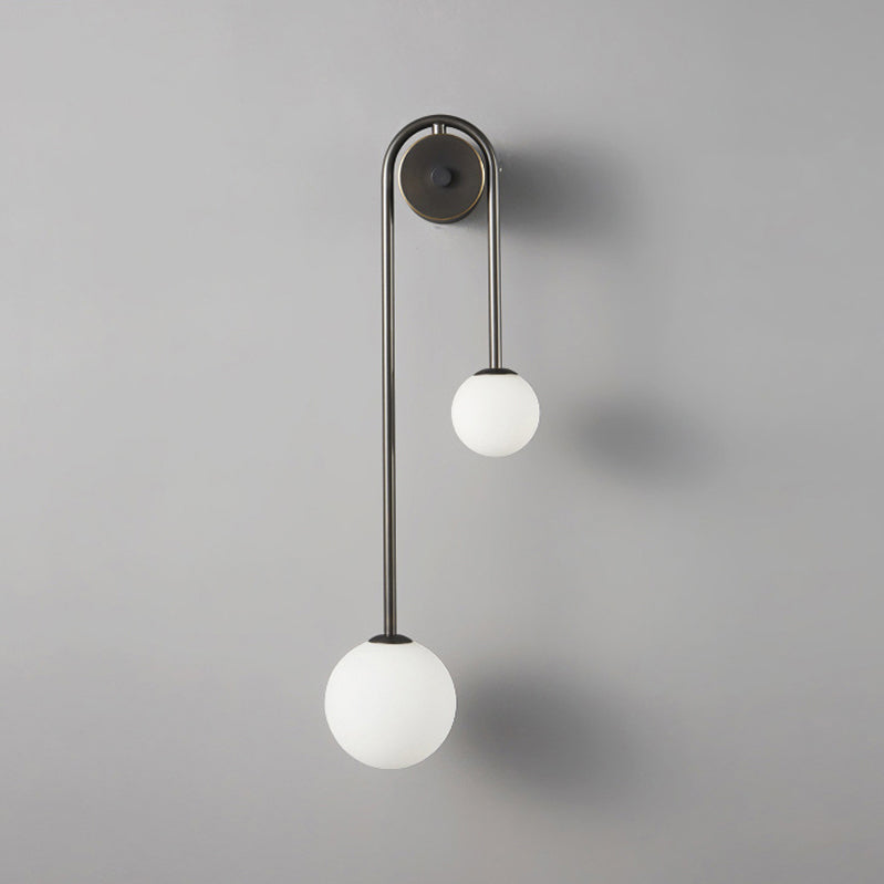 Industrial Wall Light Glass Ball Shade Wall Light Sconce for Living Room