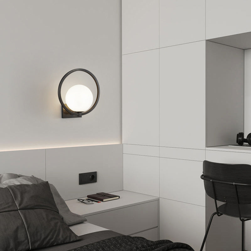 Industrial Wall Light Simple Glass Shade Wall Light Sconce for Living Room