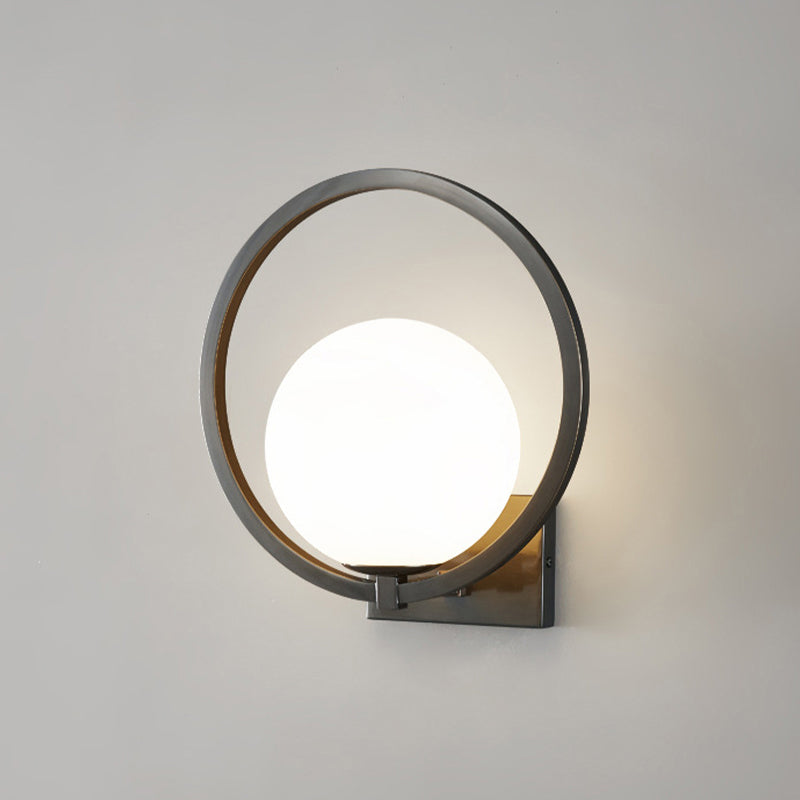 Industrial Wall Light Simple Glass Shade Wall Light Sconce for Living Room