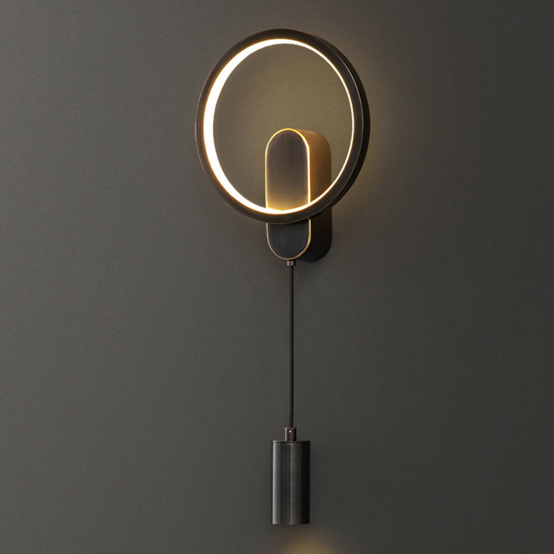 Minimalism LED Wall Sconce 2-Light Brass Sconce Lighting for Bedroom