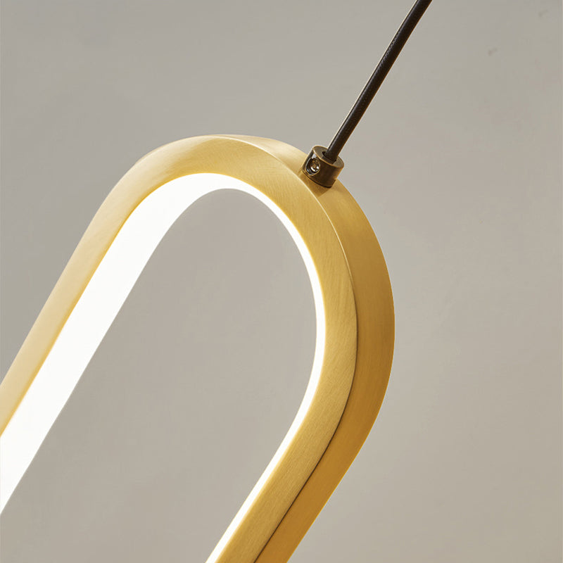 Minimalism LED Wall Sconce Oval Brass Sconce Lighting for Bedroom