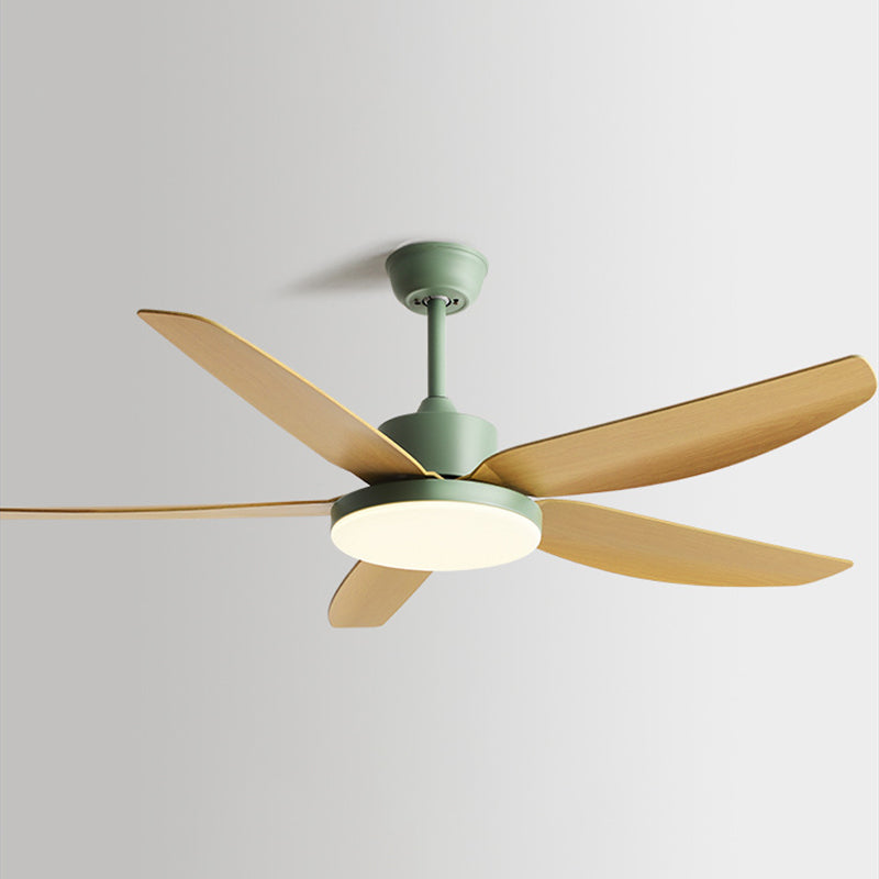 Contemporary Ceiling Fan Light Fixture Macaron LED Ceiling Flush Mount for Bedroom