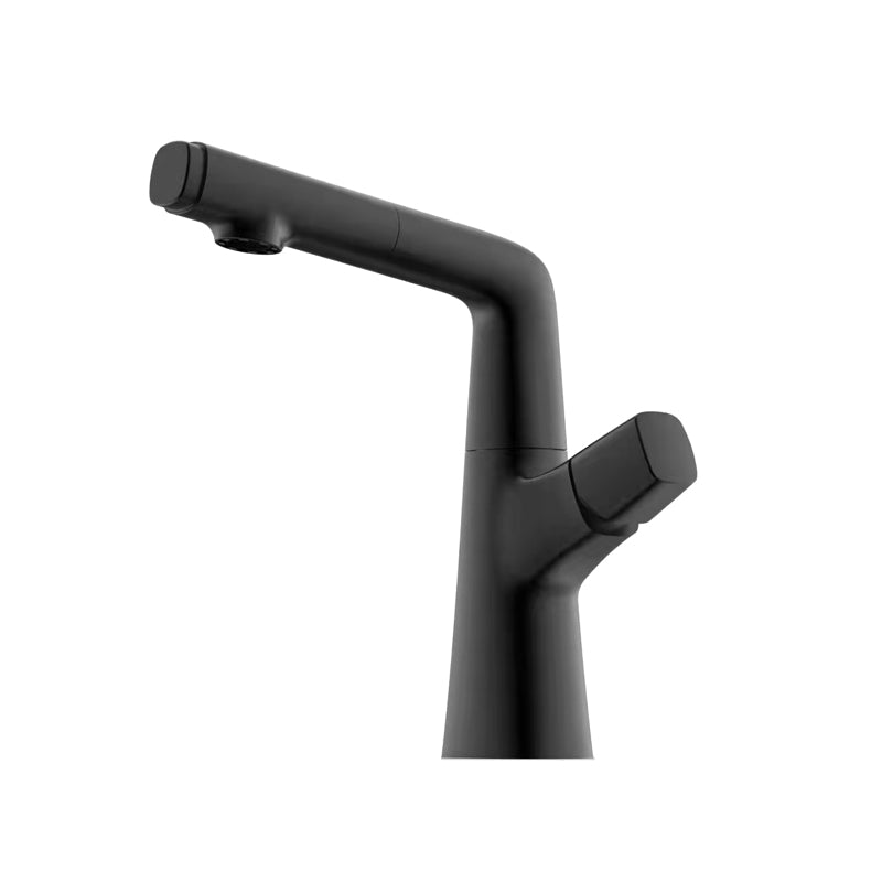 Contemporary Vessel Faucet Pull-out Faucet with One Knob Handle