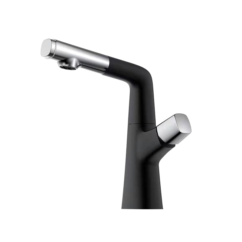 Contemporary Vessel Faucet Pull-out Faucet with One Knob Handle