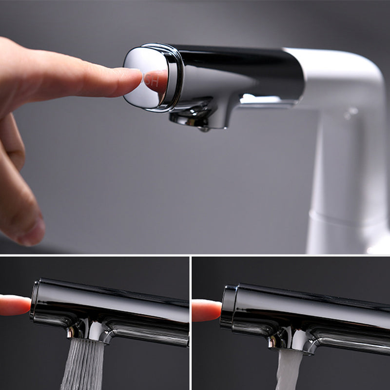Contemporary Vessel Faucet Pull-out Faucet with One Knob Handle