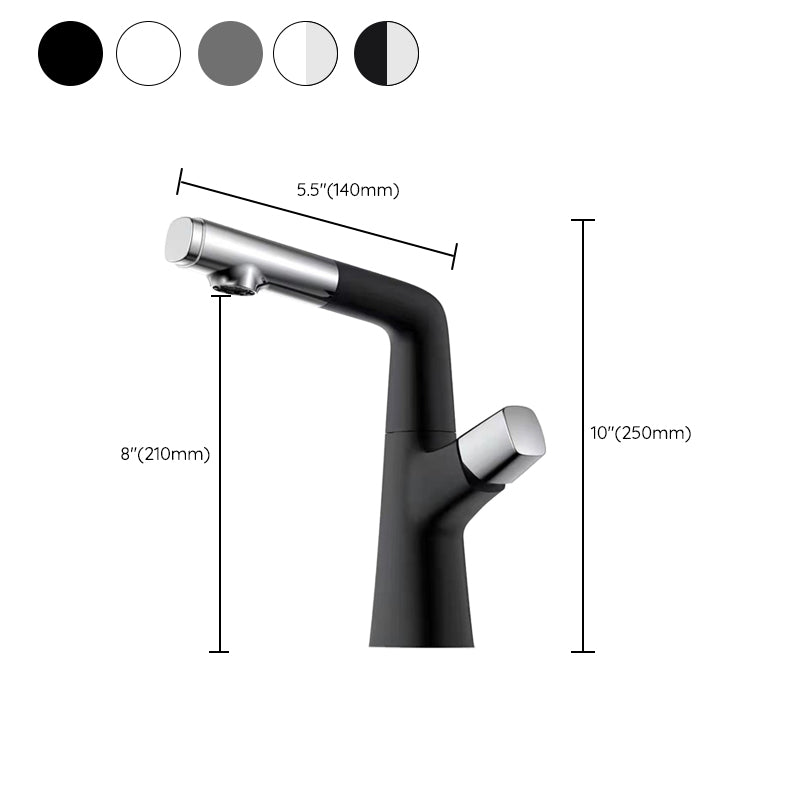 Contemporary Vessel Faucet Pull-out Faucet with One Knob Handle