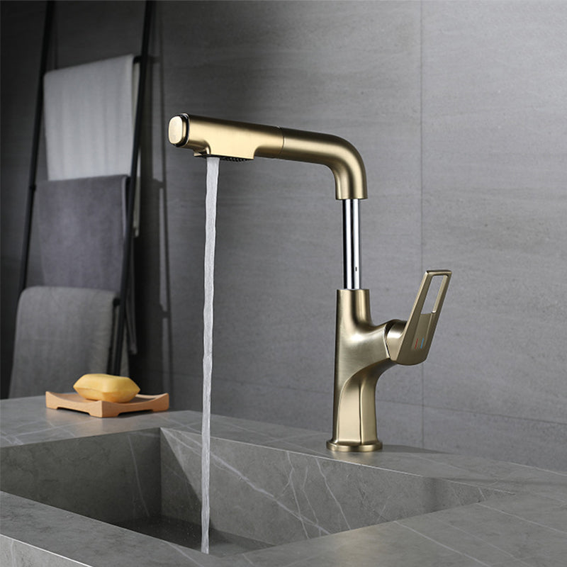 Glam Centerset Faucet One Lever Handle Faucet with Swivel Spout