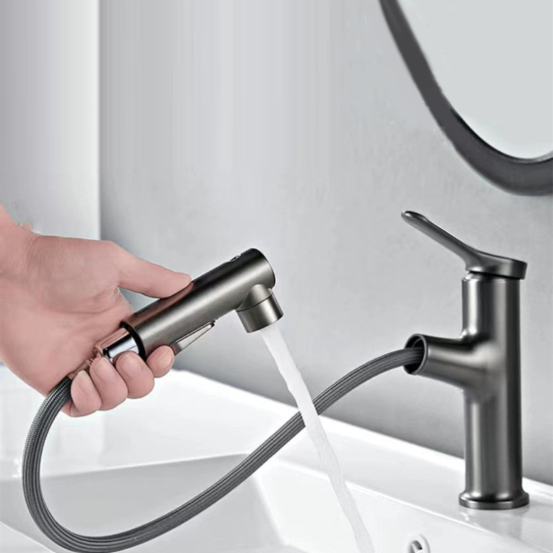 Vessel Sink Faucet Contemporary Pull-out Faucet with Swivel Spout