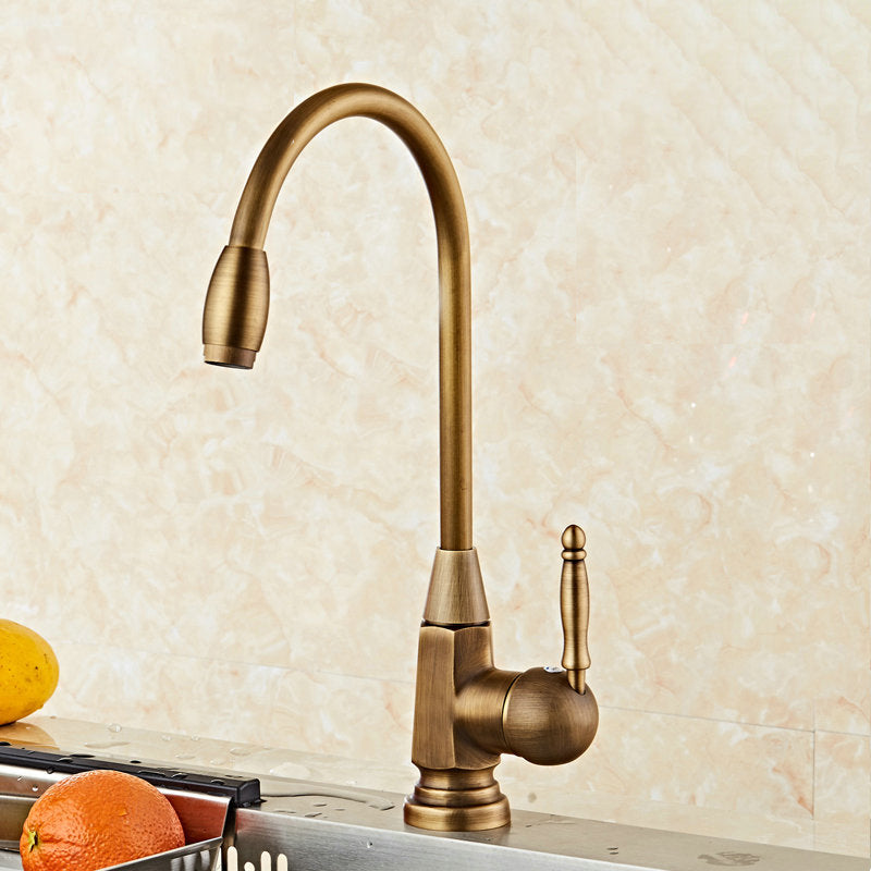 Traditional Standard Bar Faucet 1-Handle with Supply Lines Kitchen Faucet