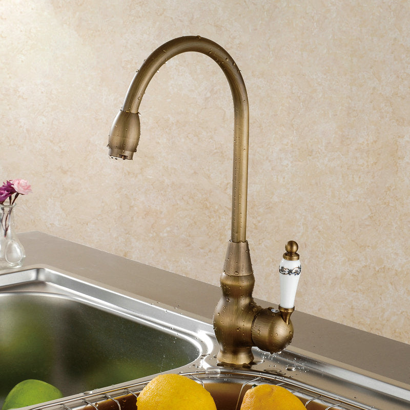 Traditional Standard Bar Faucet 1-Handle with Supply Lines Kitchen Faucet