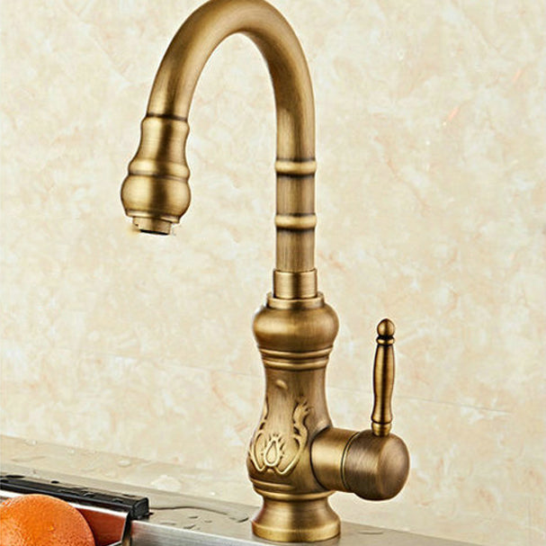 Traditional Standard Bar Faucet 1-Handle with Supply Lines Kitchen Faucet