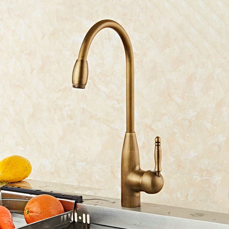Traditional Standard Bar Faucet 1-Handle with Supply Lines Kitchen Faucet