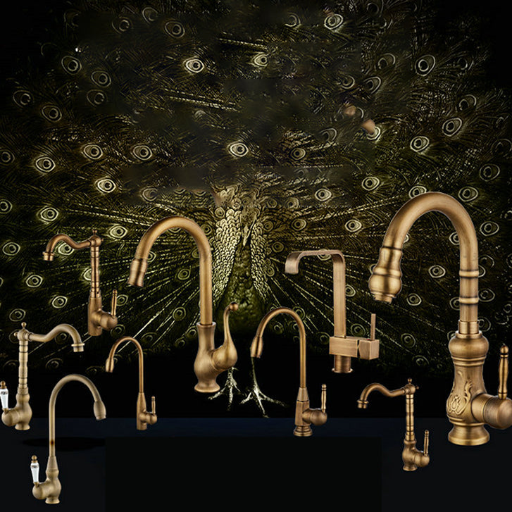 Traditional Standard Bar Faucet 1-Handle with Supply Lines Kitchen Faucet