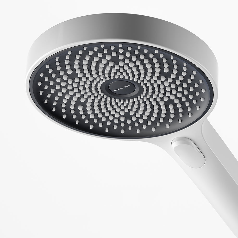 Shower System Round Adjustable Spray Pattern Massage Jet Handheld Shower Head Shower Trim