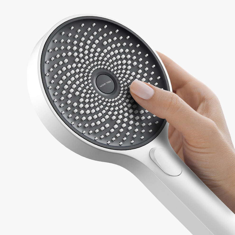 Shower System Round Adjustable Spray Pattern Massage Jet Handheld Shower Head Shower Trim