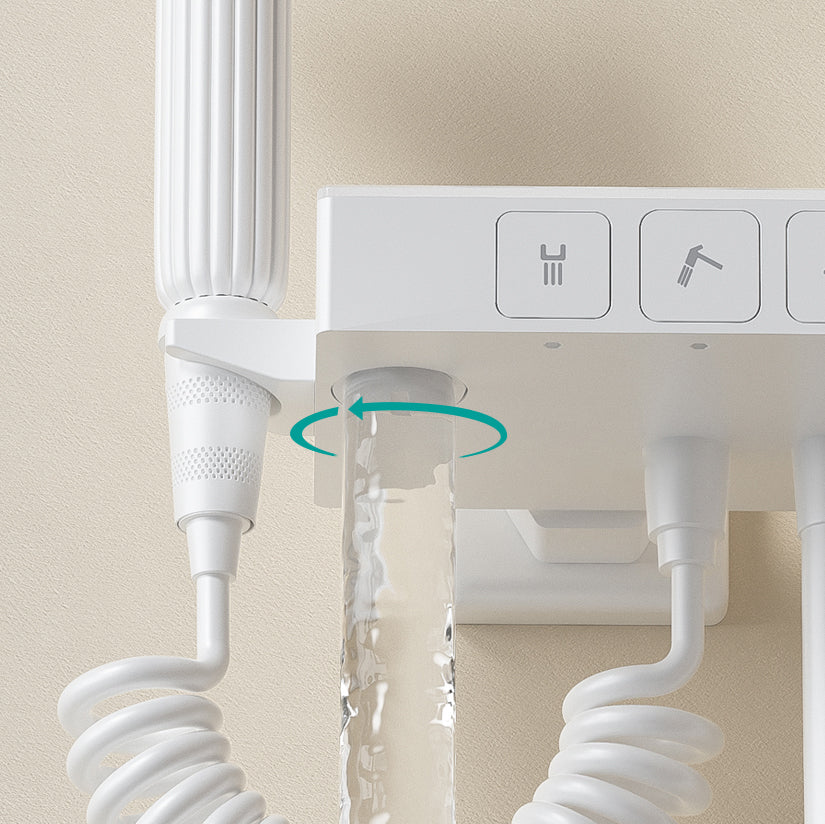 Shower System Round Adjustable Spray Pattern Massage Jet Handheld Shower Head Shower Trim