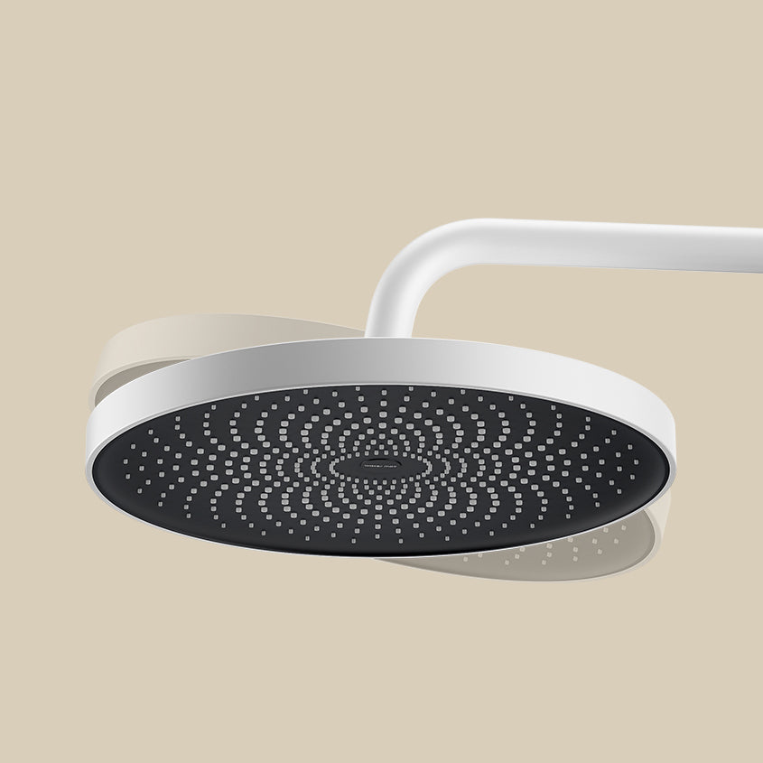 Shower System Round Adjustable Spray Pattern Massage Jet Handheld Shower Head Shower Trim