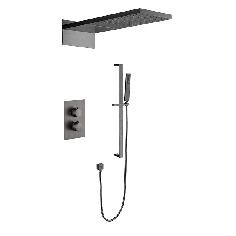 Modern Shower System Brass Adjustable Shower Head Temperature Control Shower Faucet