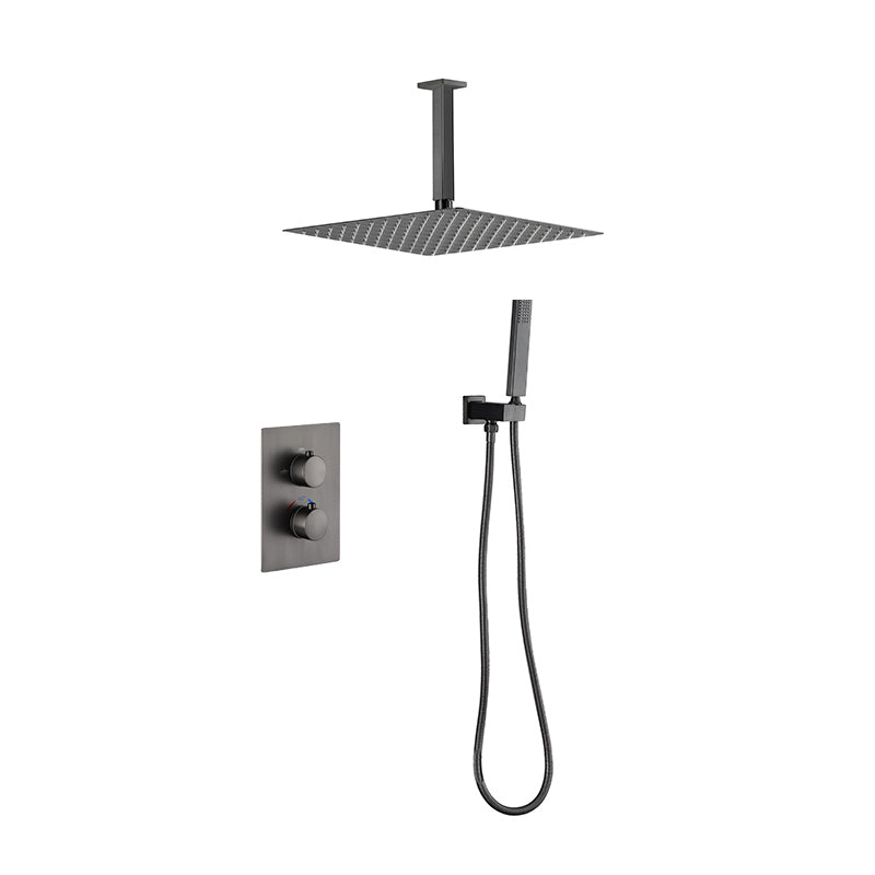 Modern Shower System Brass Adjustable Shower Head Temperature Control Shower Faucet