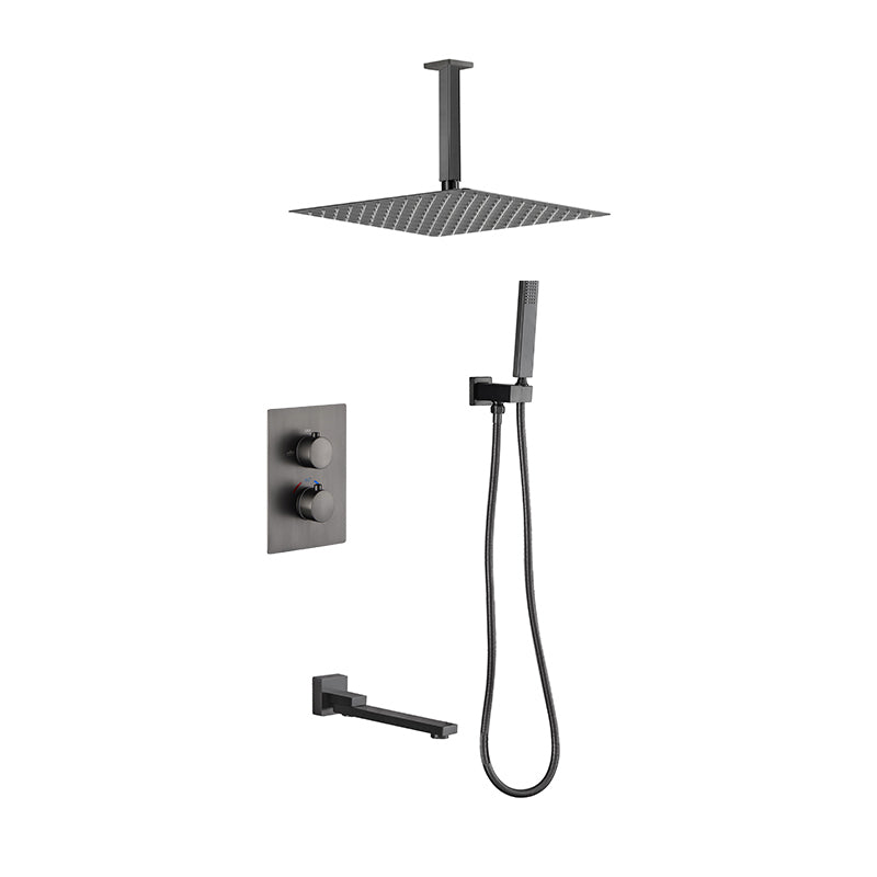 Modern Shower System Brass Adjustable Shower Head Temperature Control Shower Faucet