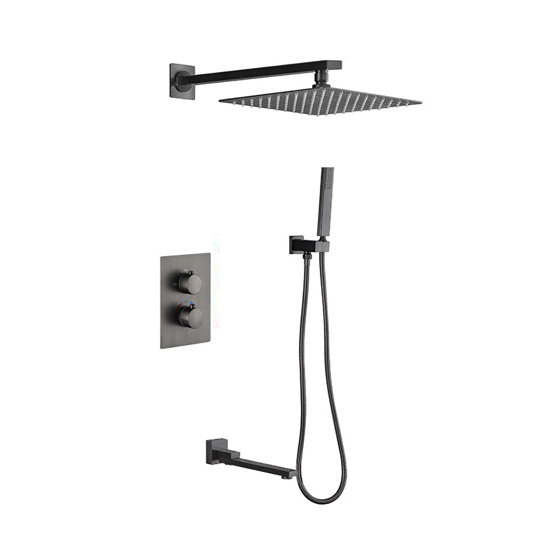 Modern Shower System Brass Adjustable Shower Head Temperature Control Shower Faucet