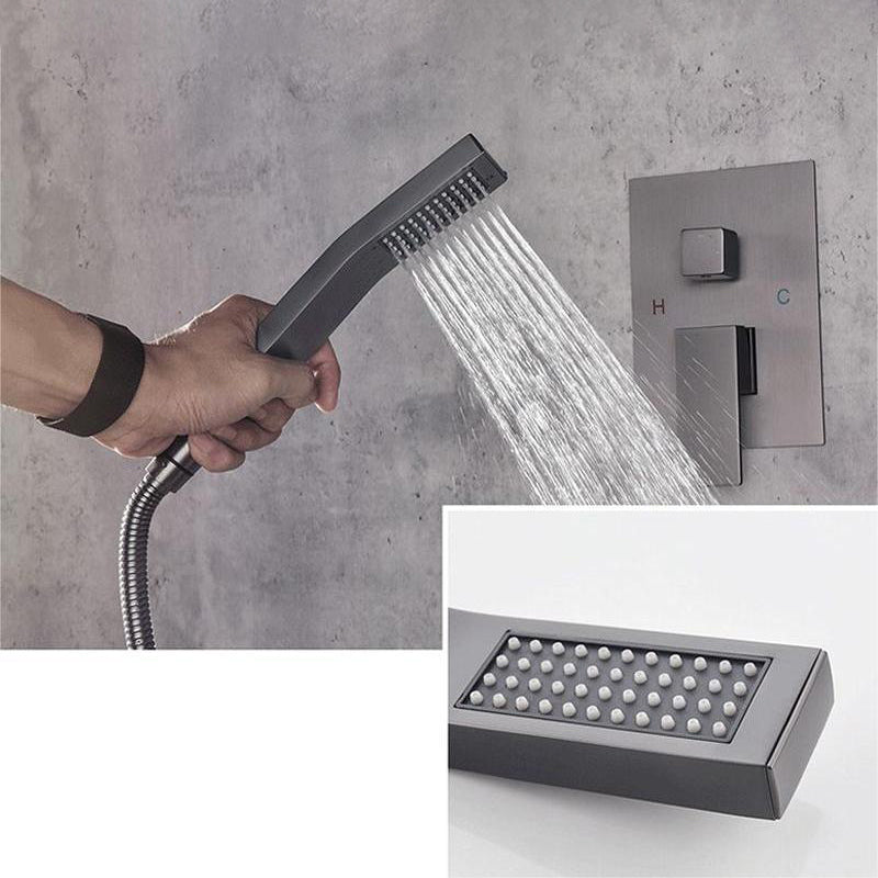 Modern Shower System Brass Adjustable Shower Head Temperature Control Shower Faucet