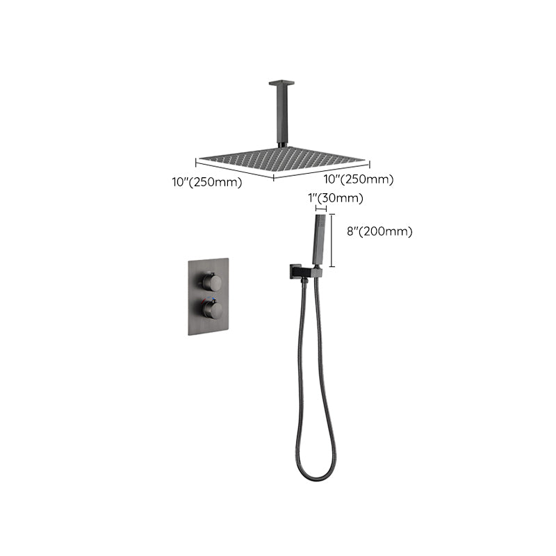 Modern Shower System Brass Adjustable Shower Head Temperature Control Shower Faucet