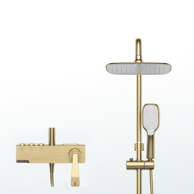 Shower System Trim Lever Hand Square Massage Jet Shower Combo