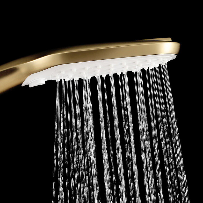 Shower System Trim Lever Hand Square Massage Jet Shower Combo