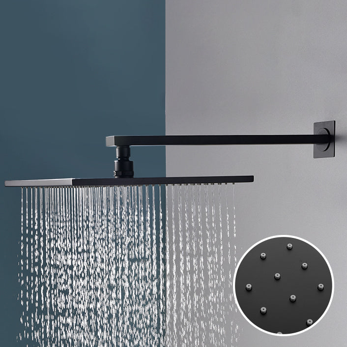 Modern Shower Faucet Brass Square Adjustable Shower Head Wall Mounted Shower Set