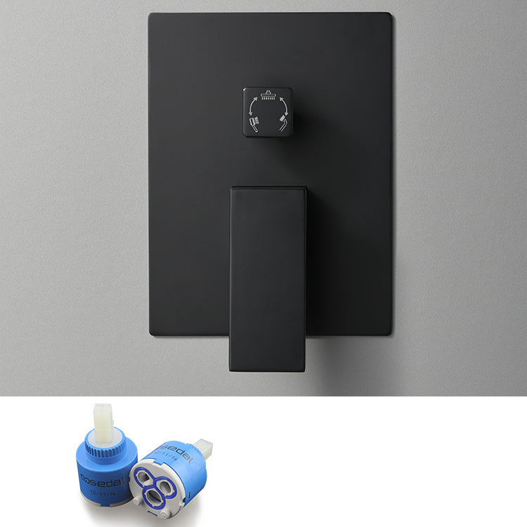 Modern Shower Faucet Brass Square Adjustable Shower Head Wall Mounted Shower Set