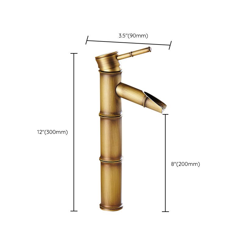 Country Style Faucet One Hole Vessel Sink Faucet with One Lever Handle
