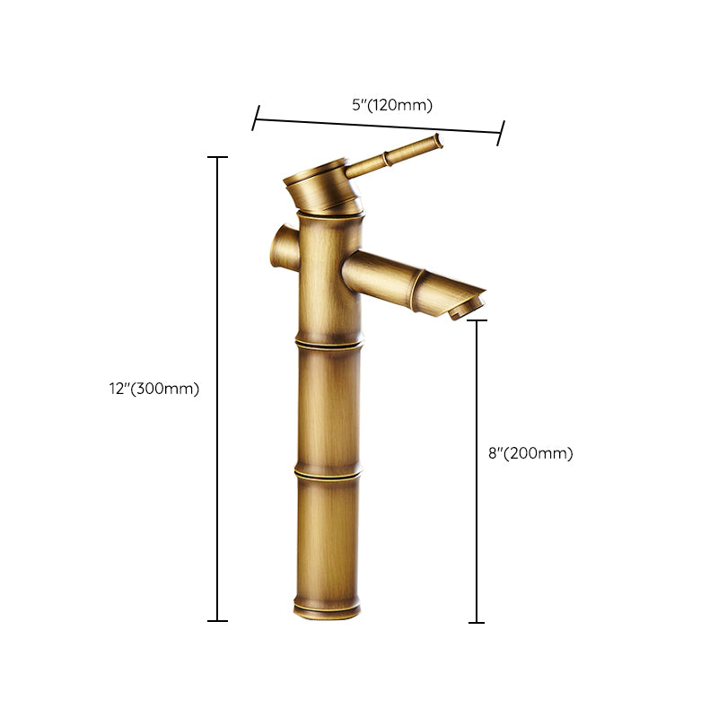 Country Style Faucet One Hole Vessel Sink Faucet with One Lever Handle