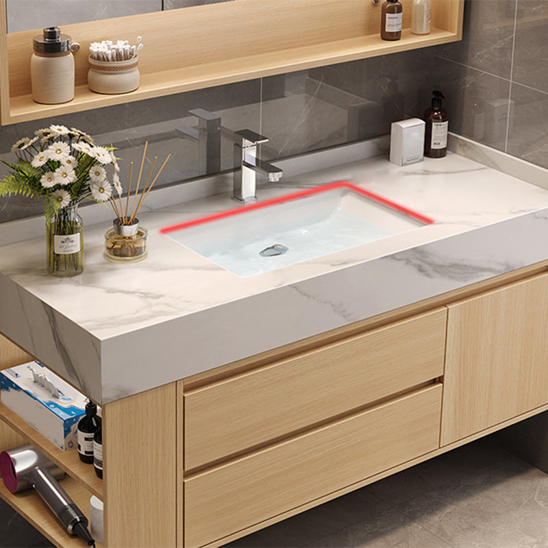 Gorgeous Sink Vanity Wood Wall-Mounted Mirror Cabinet Vanity Cabinet with Storage Shelving