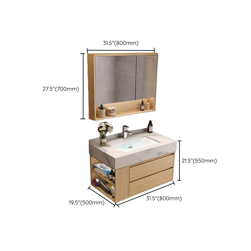Gorgeous Sink Vanity Wood Wall-Mounted Mirror Cabinet Vanity Cabinet with Storage Shelving