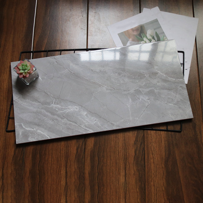 Rectangular Polished Wall & Floor Tile Mixed Material Marble Appearance Tile